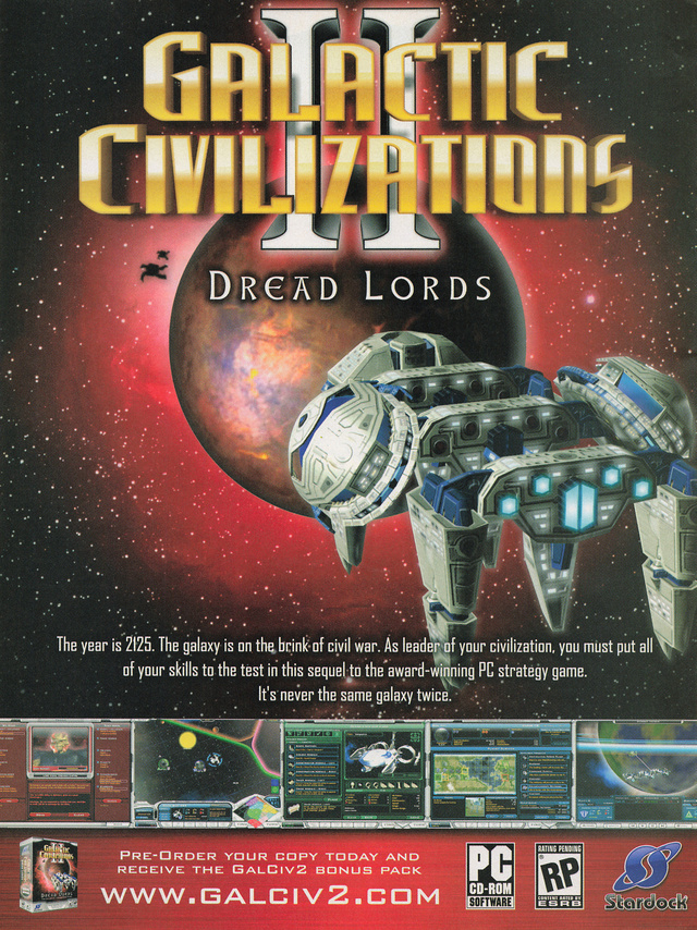 Galactic Civilizations II: Dread Lords Galactic Civilizations II: Dread Lords Poster