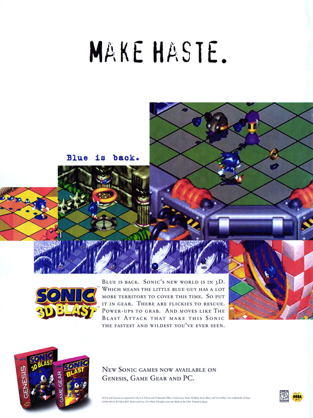 Sonic 3D Blast Sonic 3D Blast Poster