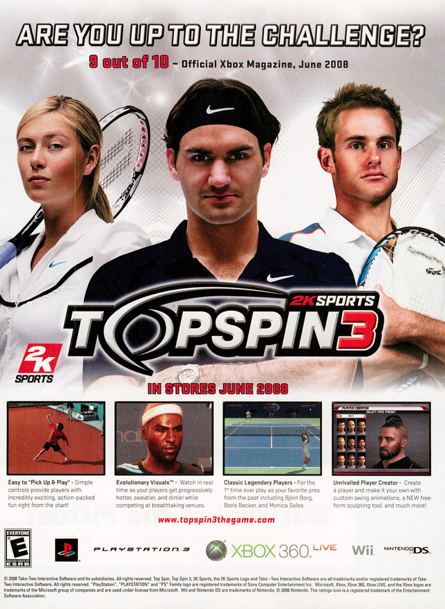 Top Spin 3 Poster