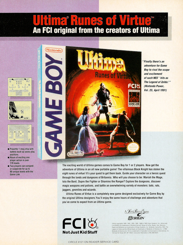 Ultima: Runes of Virtue Ultima: Runes of Virtue Poster