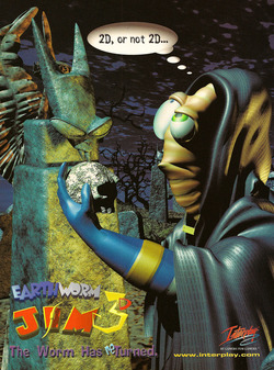 Earthworm Jim 3D Poster