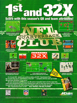 NFL Quarterback Club 32X Poster