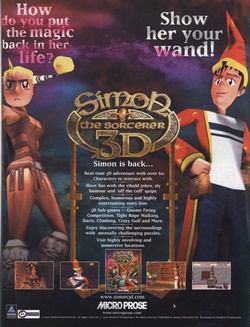 Simon The Sorcerer 3D Poster
