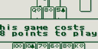 Solitaire Funpak Gameboy Screenshot
