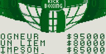 The Kick Boxing Gameboy Screenshot