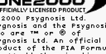 Formula One 2000 GBC Screenshot
