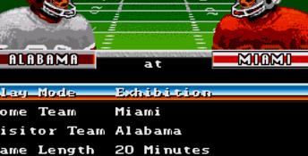 Bill Walsh College Football Genesis Screenshot