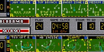 Bill Walsh College Football Genesis Screenshot