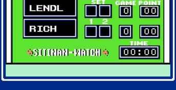 Evert and Lendl Top Players' Tennis NES Screenshot