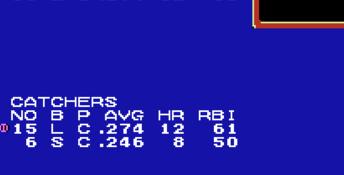 Major League Baseball (1988) NES Screenshot