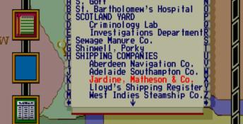 Sherlock Holmes: Consulting Detective PC Engine Screenshot