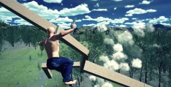 Bald Man Climbs Up