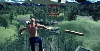 Bald Man Climbs Up