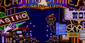 Casino Games Sega Master System Screenshot
