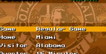 Bill Walsh College Football SNES Screenshot