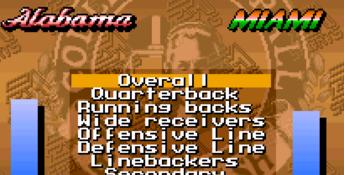Bill Walsh College Football SNES Screenshot