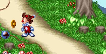 Kid Klown in Crazy Chase SNES Screenshot