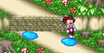 Kid Klown in Crazy Chase SNES Screenshot