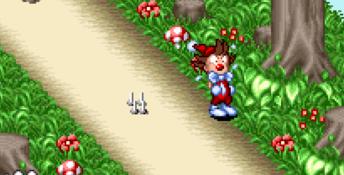 Kid Klown in Crazy Chase SNES Screenshot